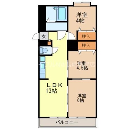 長崎堀川アパートＢの物件間取画像